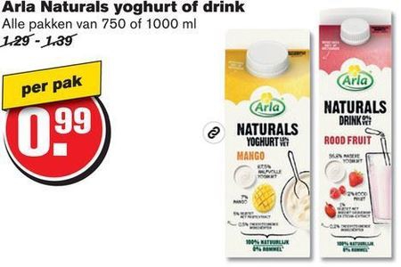 arla naturals yoghurt of drink