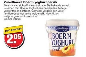 zuivelhove boer n yoghurt perzik