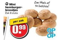 mini hamburgerbroodjes