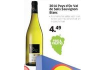 2014 pays d oc val de salis sauvignon blanc