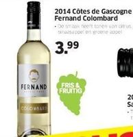 2014 cotes de gascogne fernand colombard