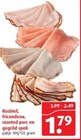 rosbief fricandeau roasted porc en gegrild spek