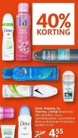 dove rexona fa therme l oreal deodorant