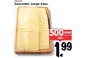 gesneden jonge kaas