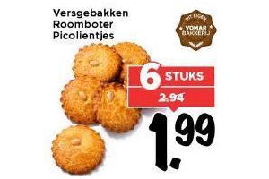 versgebakken roomboter picolientjes
