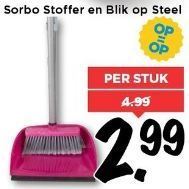 sorbo stoffer en blik op steel