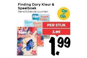 finding dory kleur en speelboek