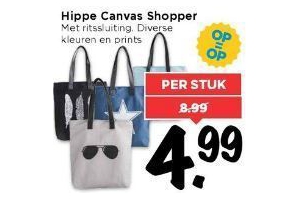 hippe canvas shopper