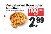 versgebakken roomboter appeltaart