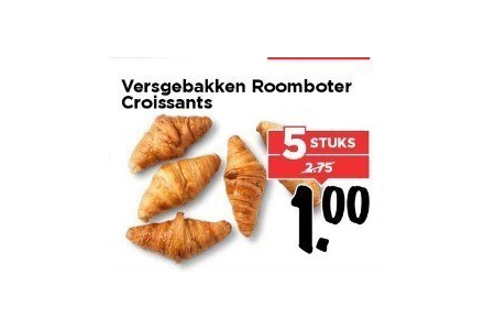 versgebakken roomboter croissants