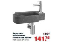 aquazuro hardstenen fonteinset velino