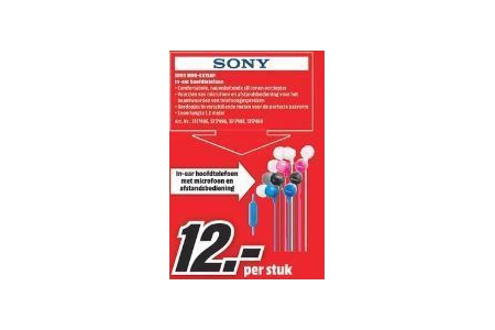 sony mdr ex15ap in ear hoofdtelefoon