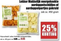 lekker makkelijk voorgekookte aardappelschijfjes of aardappelpartjes gekruid
