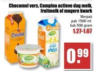 chocomel vers campina actieve dag melk fruitmelk of magere kwark