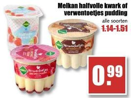 melkan halfvolle kwark of verwentoetjes pudding
