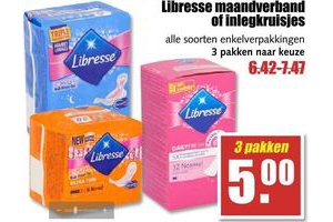 libresse maandverband of inlegkruisjes