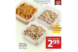 onze trots pastasalades