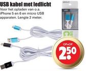 usb kabel met ledlicht