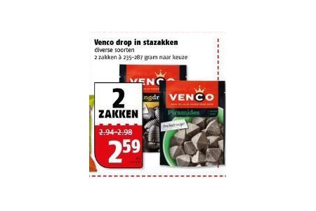 venco drop in stazakken