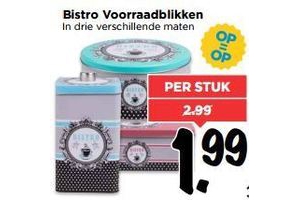 bistro voorraadblikken