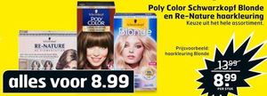 poly color schwarzkopf blonde en re nature haarkleuring