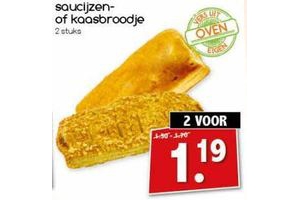 saucijzen of kaasbroodje