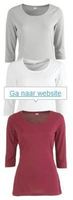 dames t shirt 3 4 mouw