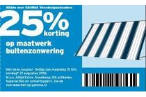 25 korting op op maatwerk buitenzonwering