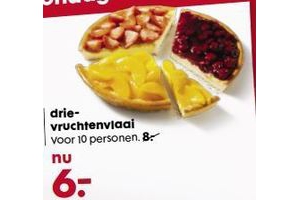 drie vruchtenvlaai