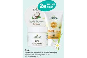 erica zonnebrand bodylotion of gezichtsverzorging