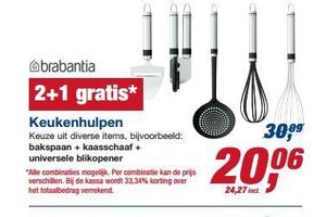 brabantia keukenhulpen 2 1 gratis