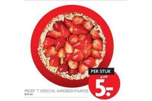 proef t verschil aardbeientaartje