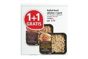 pulled beef chicken of pork