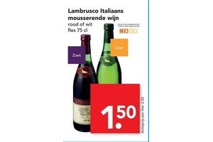 lambrusco italiaans mousserende wijn