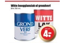 witte hoogglanslak of grondverf