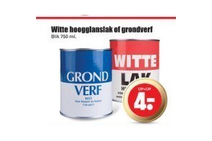 witte hoogglanslak of grondverf