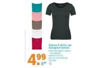 dames t shirts van biologisch katoen