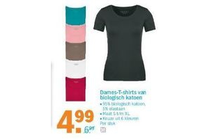 dames t shirts van biologisch katoen