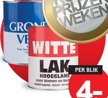 witte hoogglanslak of grondverf