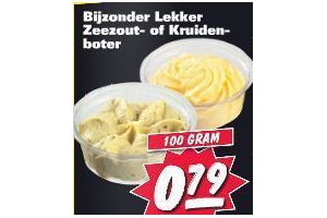 bijzonder lekker zeezout of kruidenboter