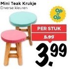 mini teak krukje