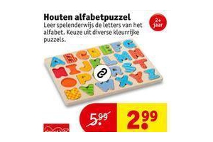 houten alfabetpuzzel