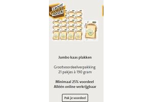 jumbo kaas plakken