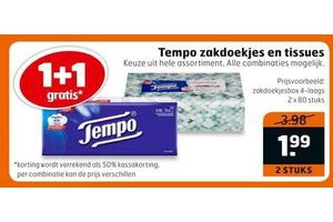 tempo zakdoekjes en tissues