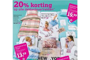 20 korting op alle dekbedovertrekken