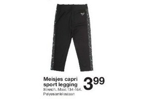 meisjes capri sport legging