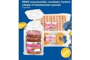 deen sneeuwwafels roomboter fondant cakejes of kokoskransen speciaal