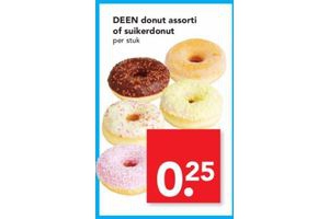 deen donut assorti of suikerdonut