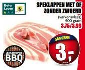 speklappen met of zonder zwoerd