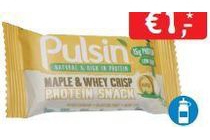 pulsin maple en whey crisp protein snack